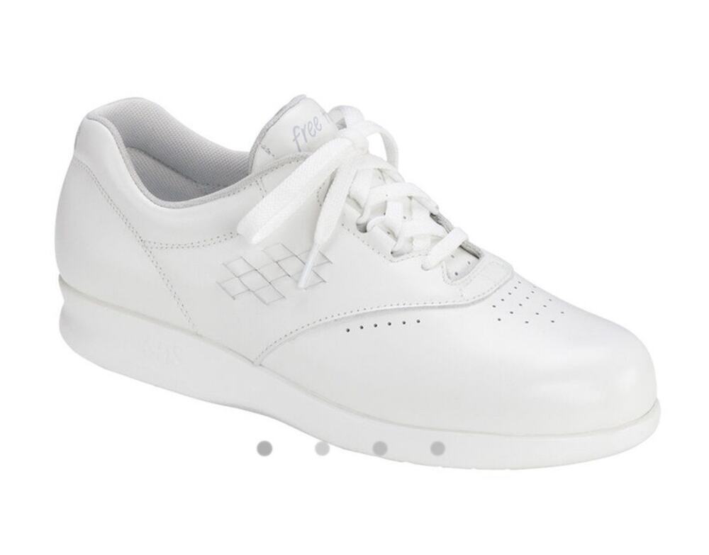 SAS Free Time Shoes Women’s 12M White Leather Tripad Comfort Walking Casual
